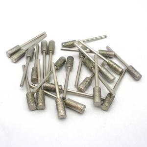 Wholesale Lightweight 5 Pcs Diamond Mounted Points 10mm Cylinder Head 6mm Shank Diameter from china suppliers