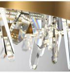 Mid century modern Rectangle Crystal Chandelier For Living Room Dining Room