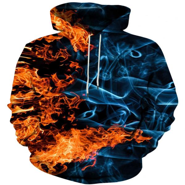 Men's Graphic Print Drawstring Street Hoodies Oversized Vintage Long Sleeve