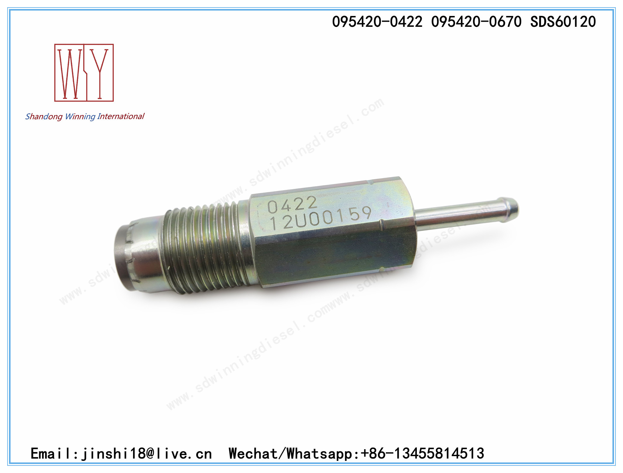 DENSO GENUINE AND BRAND NEW DIESEL COMMON RAIL FUEL RAIL HIGH PRESSURE RELIEF VALVE, PRESSURE LIMITER 095420-0422, 09542
