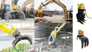 Wholesale OEM Hydraulic Rotating Grapple For 1-55 Tons Excavator from china suppliers