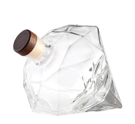 Unique 350ml 500ml 25oz 750ml Transparent Glass Wine Bottle OEM ODM
