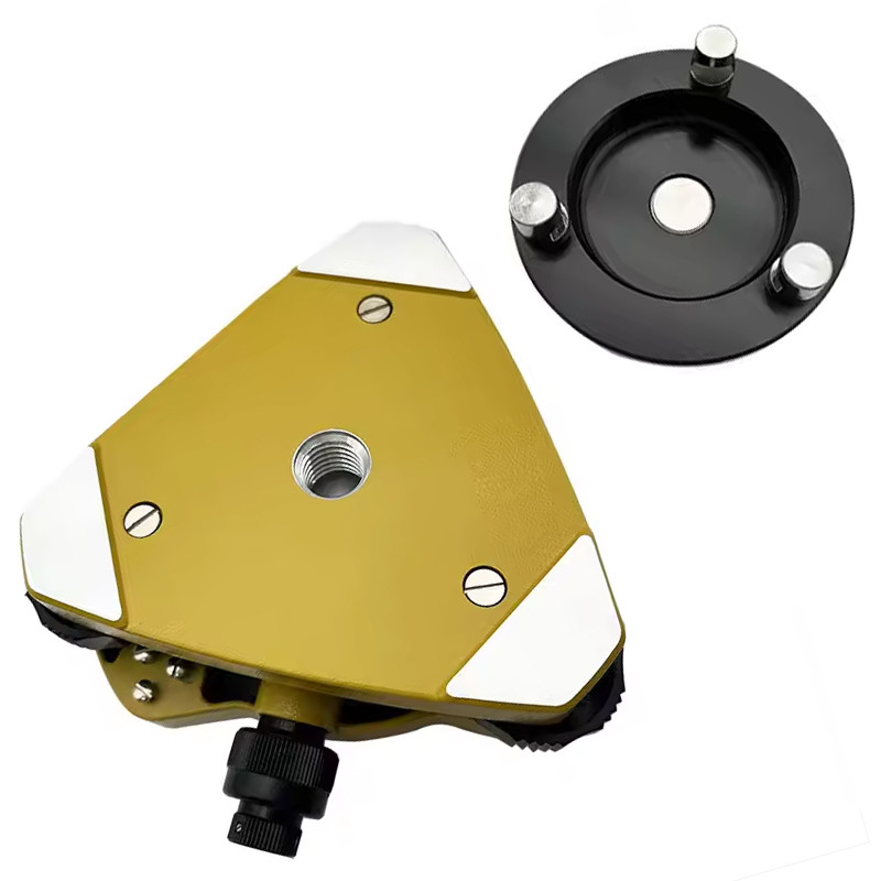 Yellow Tribrach with Optical Plummet Fixed Adapter with 5/8X11 Thread for Total Station GNSS TRIMBLE Whole Set