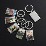 Resin Epoxy Photo Metal Keychain Ring Holder OEM ODM Acceptable