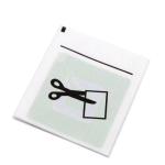 Cut off from clothes after paid RF eas soft label luxury clothes label with