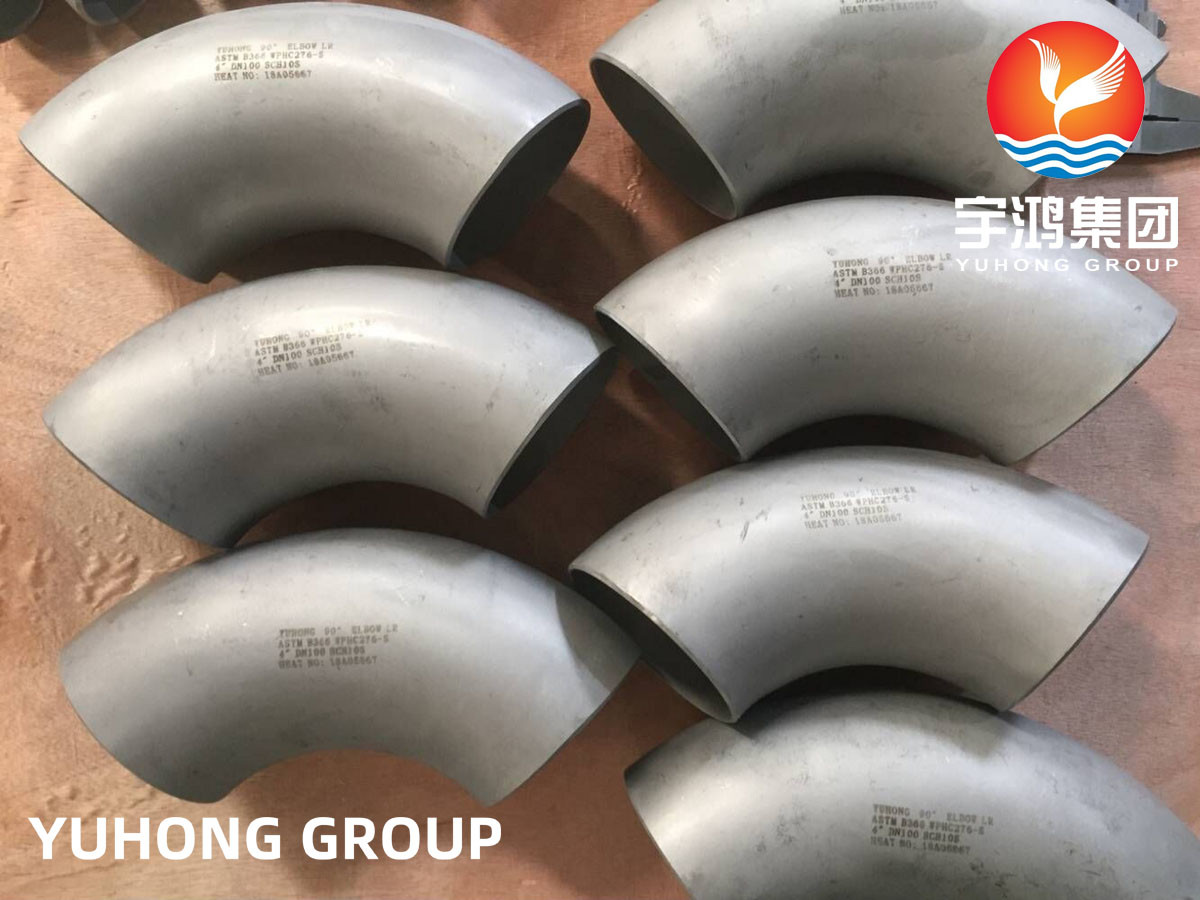 Hastelloy ASTM B366 C276 45 / 90 / 180 Deg Elbow Buttweld Fitting