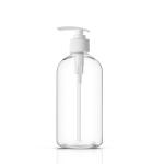 Non Leakage Clear Shampoo Bottles 16.7 OZ Shampoo Round Bottle For Washroom
