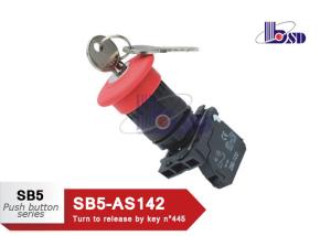 Wholesale Waterproof IP65 Red Key Selector Switch LEC60947-5-1 Standard SB5-AS142 from china suppliers