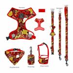 No Neck Injuries Leather Dog Harness Set Customizable Fit Resist Fraying