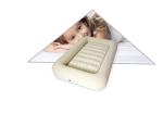 Travel Flocked Child Air Bed Small Size Inflatable Outdoor Furniture Beige Kids