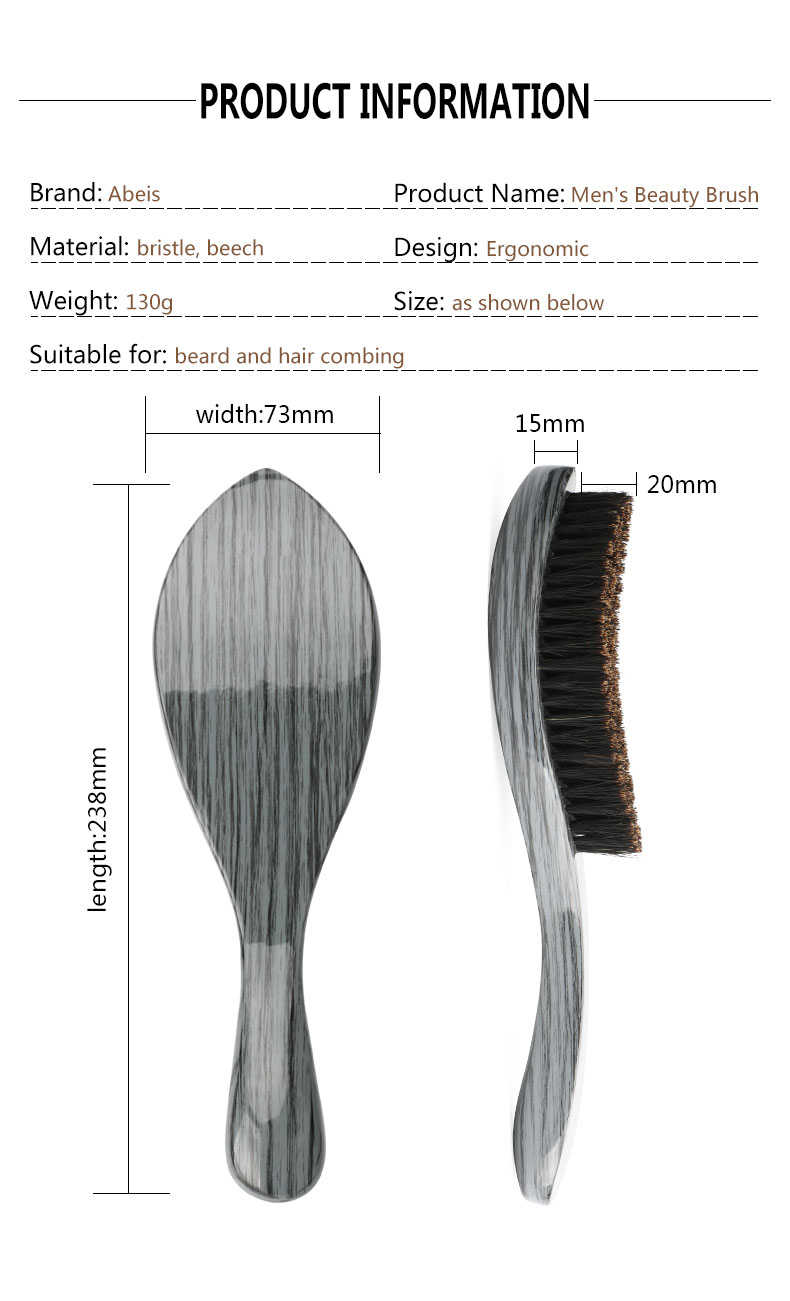 Wood Handle Soft Medium Hard Bristle Wave Brush Customized Color
