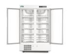 High Quality Double Glass Door Vaccine Storage Pharmacy Refrigerator With LED