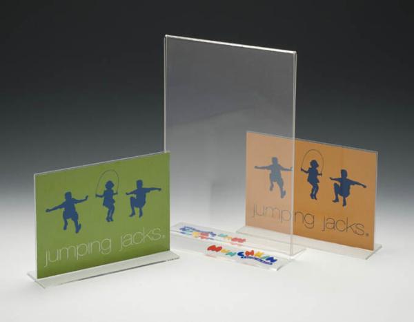Fashion Vertical A4 Size Clear Acrylic Stand Up Sign Holder Portrait 210mm *