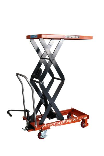 Quality Height Adjustable Manual Lift Table 800KG Mini Hydraulic Scissor Lift Platform for sale