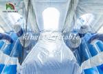 Frozen Castle Blow Up Bouncer Combo Slide Castle Blue / White PVC Tarpaulin
