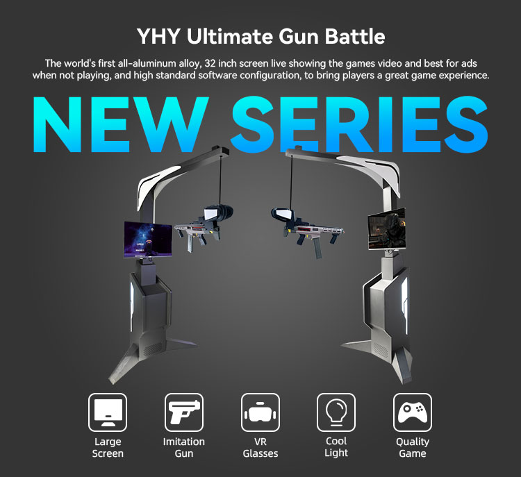 Arcade VR Shooting Simulator VR Gun Battle Standing Walker VR Machine Gun Gatling