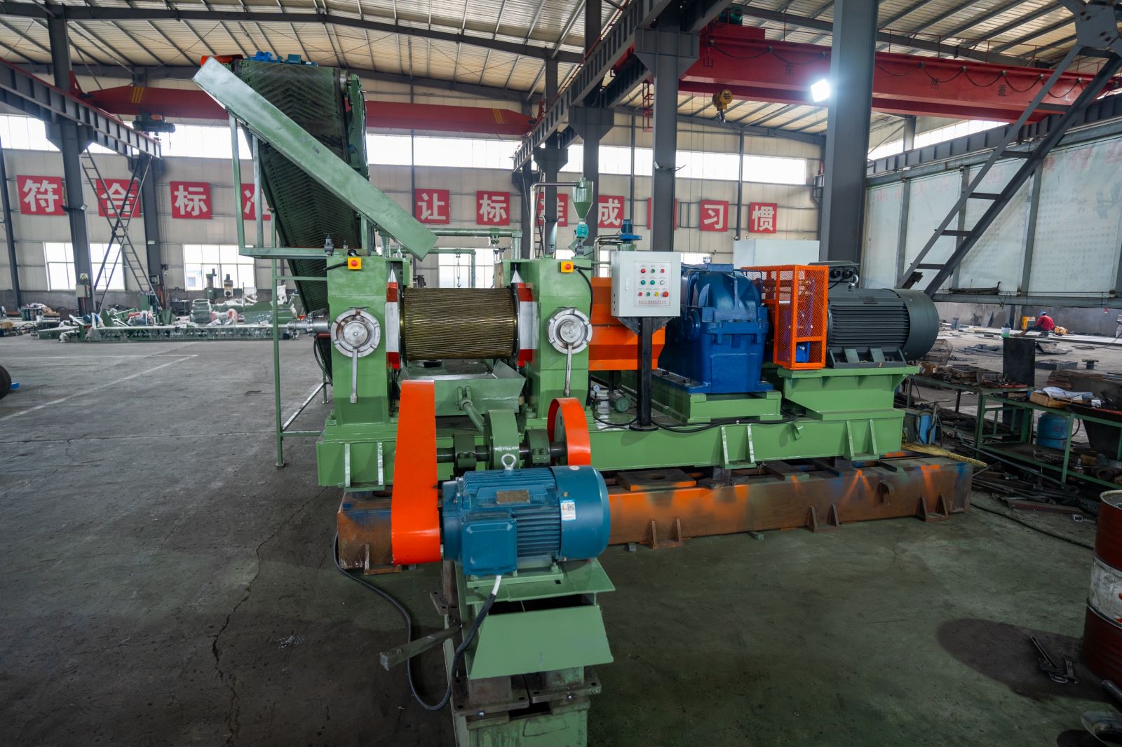 10000x4000x6200 Used Tyres Tires Recycling Machine with 35000 KG Weight