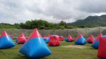0.6mm PVC Tarpaulin Inflatable Paintball Bunker Airsoft Bunker Set For Shooting