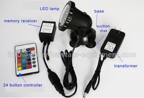 LED Color Changing Submersible Aquarium Light , Fountain Light With Remote Controller