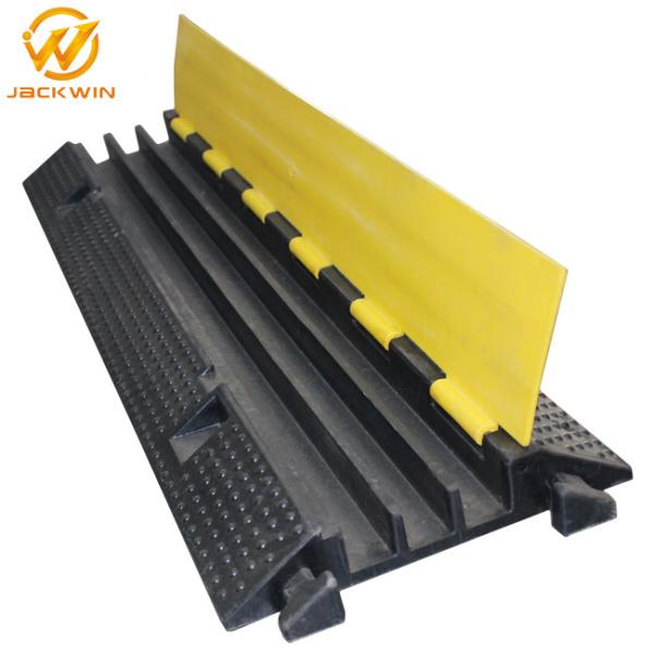 Strong Flexible One Meter Yellow Jacket 3 Channel Cable Protector , Rubber Cable