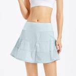 Purple High Waisted Pleated Golf Tennis Skirt for Women Built-in Pockets Shorts