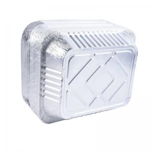 Wholesale Disposable Food Packaging Aluminum Foil Storage Containers Rectangle Foil Tray With Lids from china suppliers