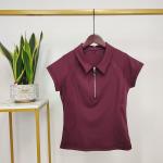 Light Blue Women Base Layers Equestrian Clothes Shirt Zipper Quickly Drying