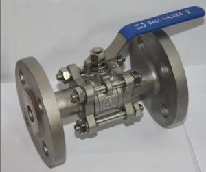 Wholesale Full Bore 1/2&quot; SS304 3PC Flange Type Ball Valve , Blow Out Proof Stem from china suppliers