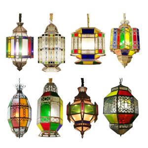 Wholesale Arab Style Moslem Led Metal Glass Lighting Vintage Decor Pendant Light(WH-DC-45) from china suppliers