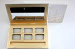 Matte Gold Empty Eyeshadow Palette Metalized Paper Customized With Brush