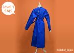 Blue Surgical Isolation Gown Full Back Non Sterile / Disposable Protective Wear