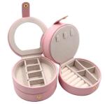 Round Luxury Jewelry Boxes 10.9*10.2*5.9cm Paper Packaging Box Custom Logo