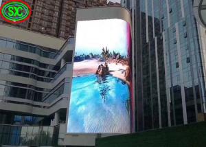 China High Resolution 6mm Pixel Outdoor Multi Media Full Color High brightness waterproof Curve Advertising LED Screen P6 on sale