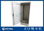 IP65 Outdoor Telecom Cabinet Aluminum Plate With Dual Doors Natural Ventilation