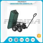 Outdoor Dumper 4 Wheel Garden Cart Trolley Plastic Side Panels TC2145 For Farmer