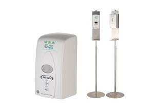 Wholesale Hospital Sanitizer Dispenser Stand , White Stand Alone Hand Sanitizing Stations from china suppliers