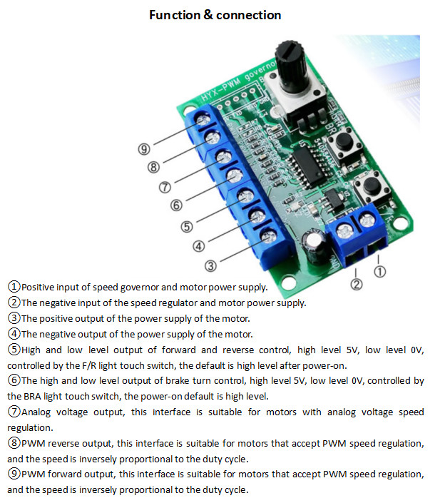 12v 24V 3A CCM9 PWM Variable Dc Motor Controller ESC For 3650