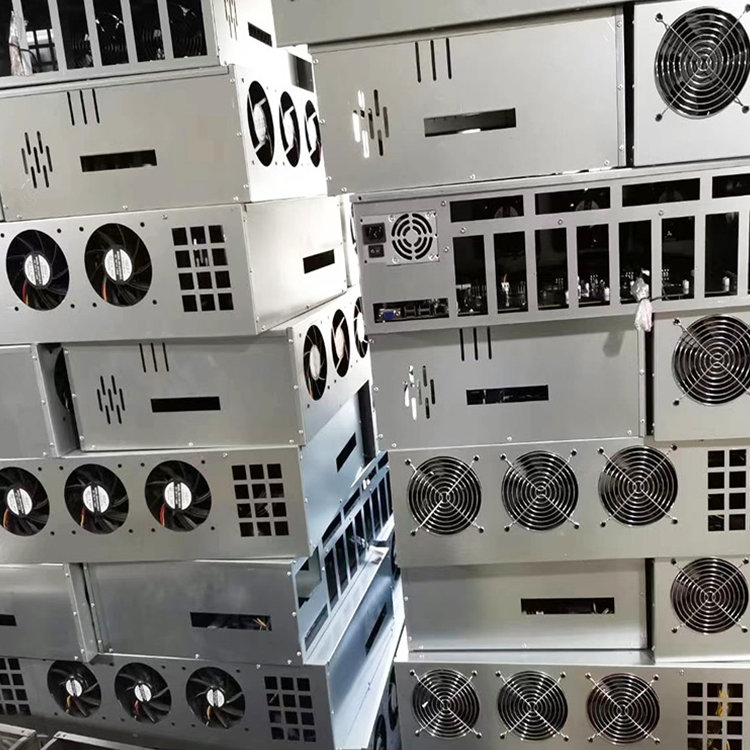 Wholesale 847Pro 8 GPU case with Fans DDR3 4G 64G/128G 65MM space open case Computer Machine Box