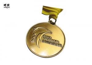 Wholesale Round Bronze School Custom Award Medals for Eagle Taekwondo Invitational from china suppliers