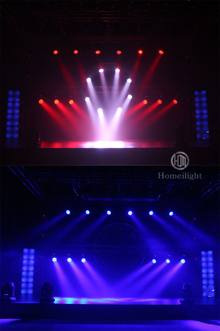 Homei LED Stage Light 19x15w DMX512 Zoom Strobe Wash Moving Head for DJ Bar Disco Lighting