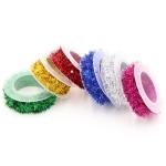 Shinny Wired Wrapping Paper Rope 100m Paper Twist Rope Rose Silver