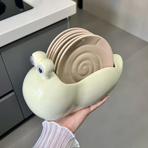 Wholesale Cartoon Snail Dinnerware Set Custom Size and Creative Luxury for Home Party Restaurant from china suppliers