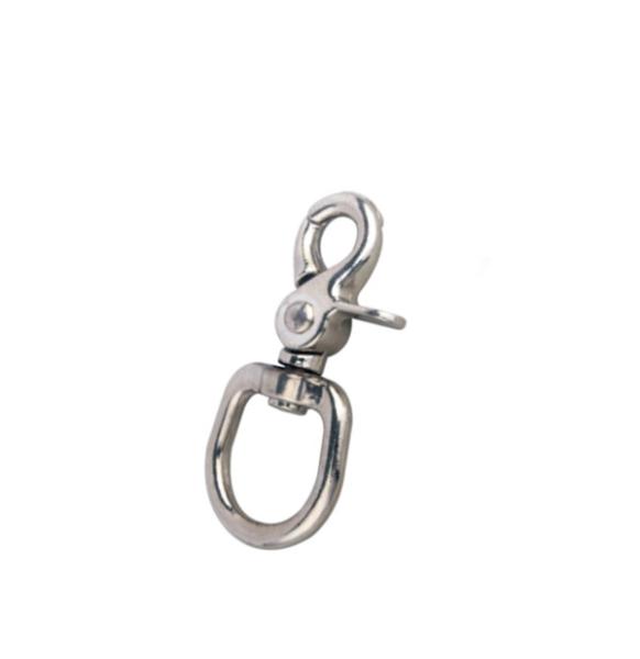 Diecast Trigger Snap Hook 16mm Round Swivel Eye Carabiner Zinc Alloy Nickel