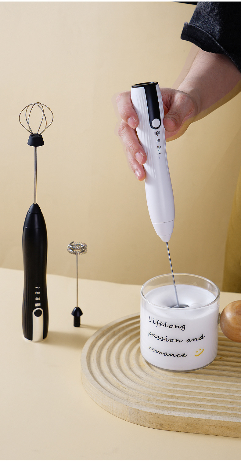 Electric Frother Mini Handheld Wireless Milker Coffee Electric Mixer Egg Beater