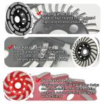 3 Pieces 4 1/2 Inch Diamond Cup Grinding Wheel For Concrete Granite Marble