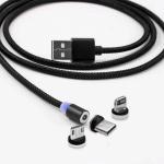 Professional Customized Magnetic Charging Cables For Micro Type C / Lightning