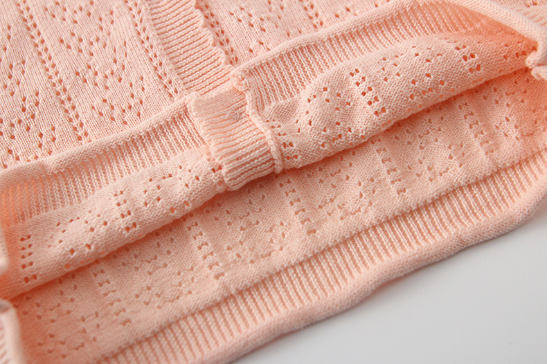 Summer Cotton Plain Knitted Cardigan Top Toddler Children Kids Girls Sweater