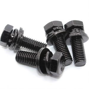 China Combination Screw Hex Head Bolt with Single Coil Spring Lock Washer and Plain Washer Assemblies on sale