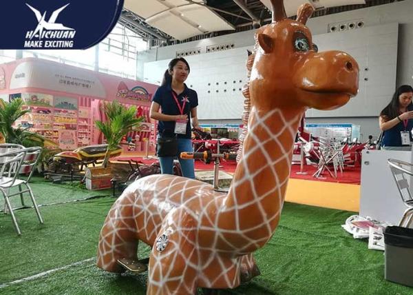 Custom Size Electric Animal Scooter In Mall / Motorized Stuffed Animal Ride On