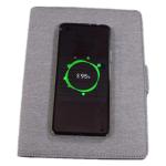 A5 Grey Wireless Charging Notepad , Ultrathin Junior Padfolio 5x8